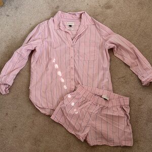 Universal Thread Pink Striped Relaxed Pajama Set